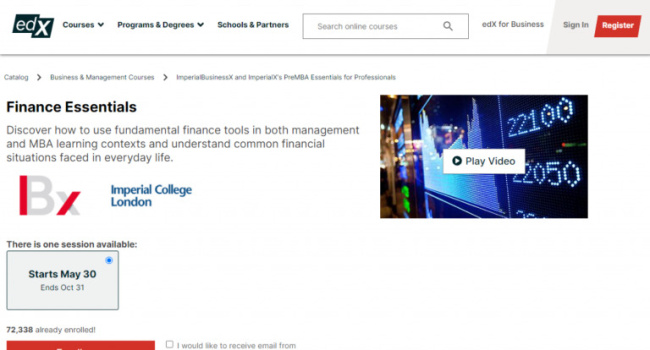 top best online finance courses