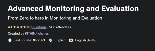 top best online monitoring and evaluation courses