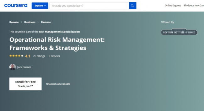top best online risk management courses