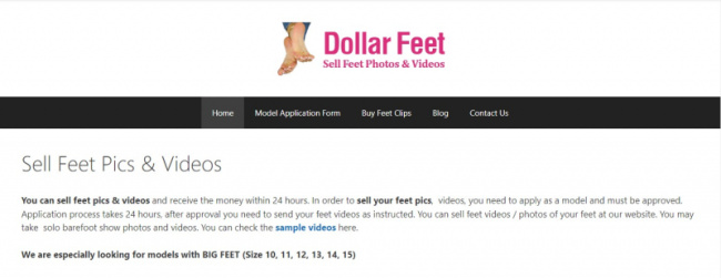 top best websites to sell feet pics